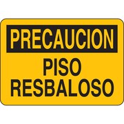 BRADY Sign, Caution, 7X10, Spanish 38721